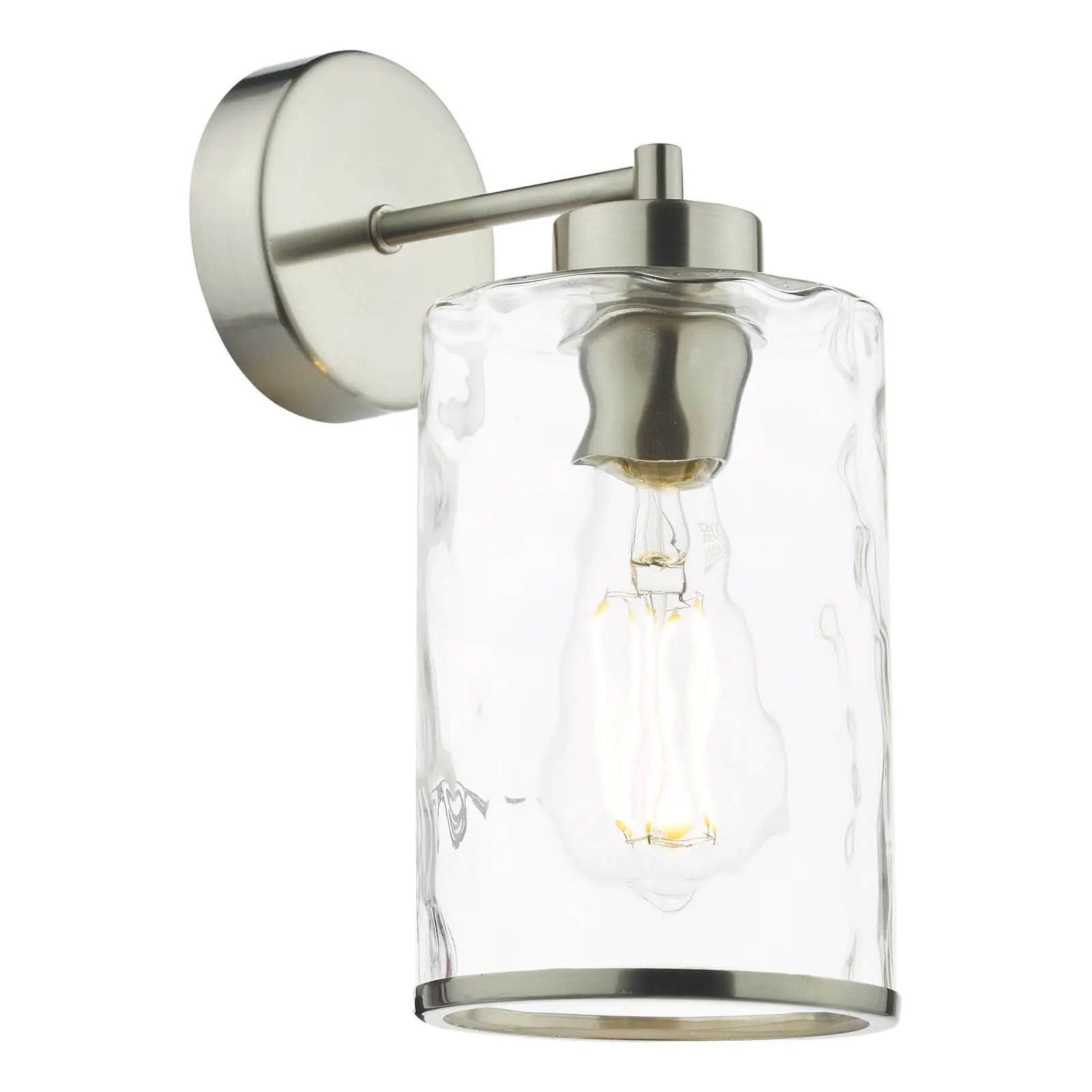 Olsen Satin Chrome & Glass Wall Light